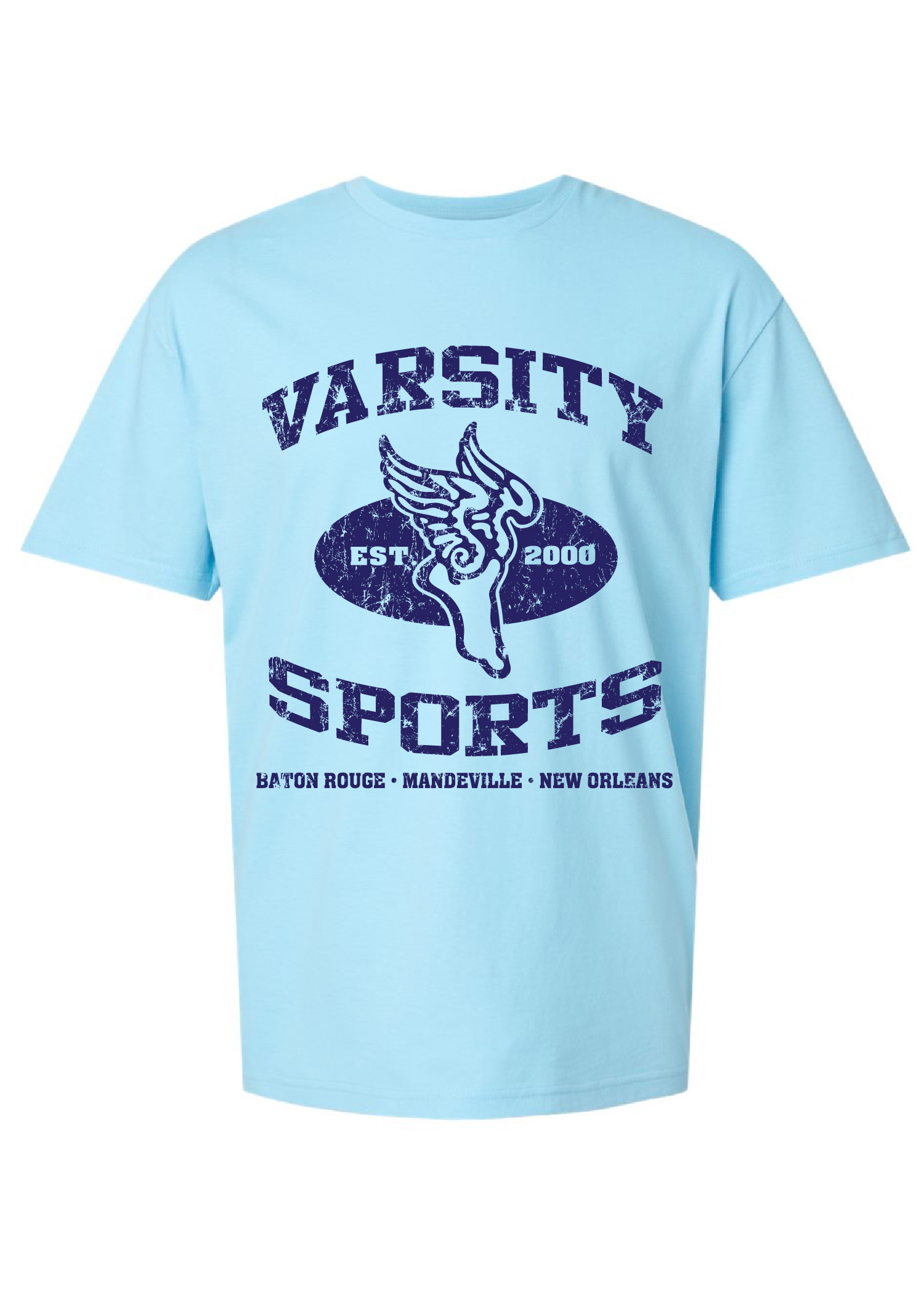 VARSITY SPORTS Varsity T Shirt Sky/Navy